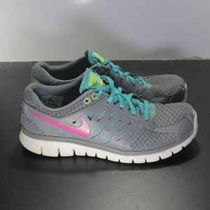Nike Flex 2013 Run Low Size 9.5 Womens 006203 Gray Purple Running Sneakers Shoes